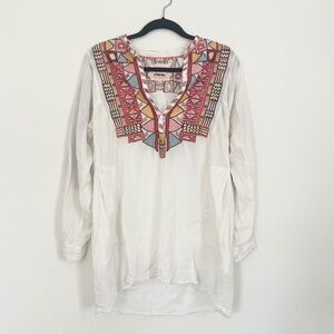 Johnny Was Embroidered Top Size M